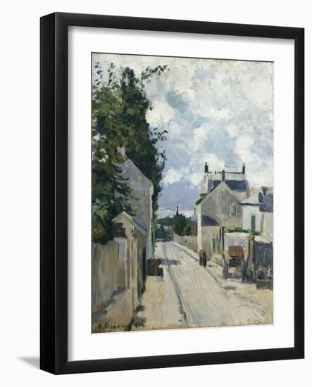 Rue De L'Hermitage Pontoise, 1874-Eugène Boudin-Framed Giclee Print