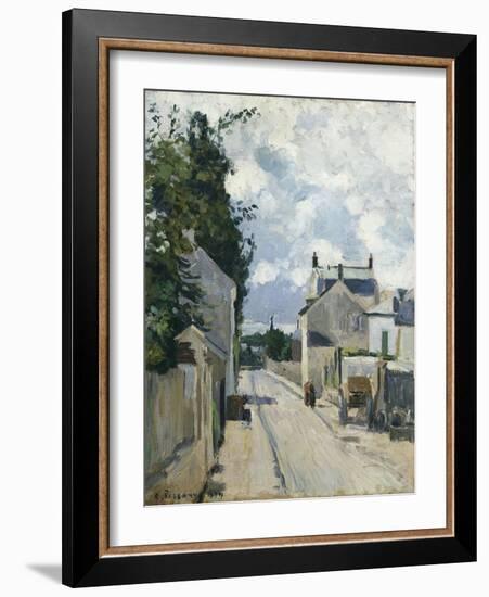 Rue De L'Hermitage Pontoise, 1874-Eugène Boudin-Framed Giclee Print