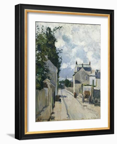 Rue De L'Hermitage Pontoise, 1874-Eugène Boudin-Framed Giclee Print