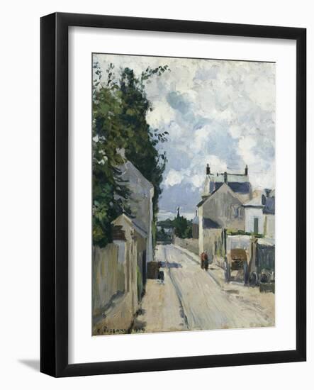 Rue De L'Hermitage Pontoise, 1874-Eugène Boudin-Framed Giclee Print