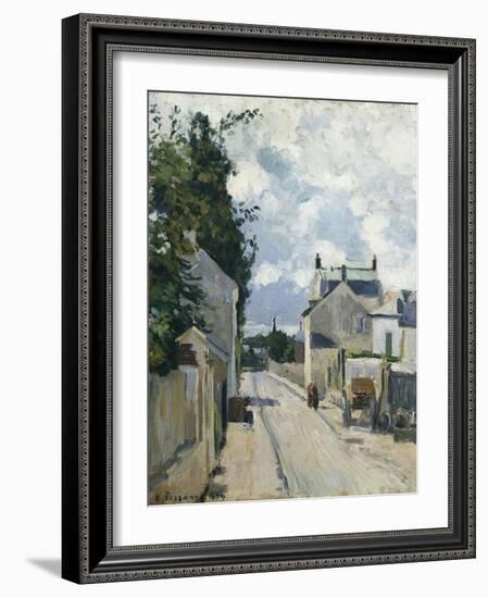 Rue De L'Hermitage Pontoise, 1874-Eugène Boudin-Framed Giclee Print