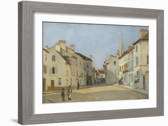 Rue de la Chaussée à Argenteuil, dit Place à Argenteuil-Alfred Sisley-Framed Giclee Print