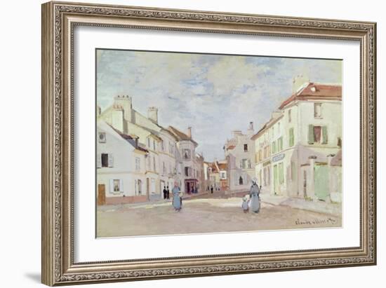 Rue De La Chaussee at Argenteuil-Claude Monet-Framed Giclee Print