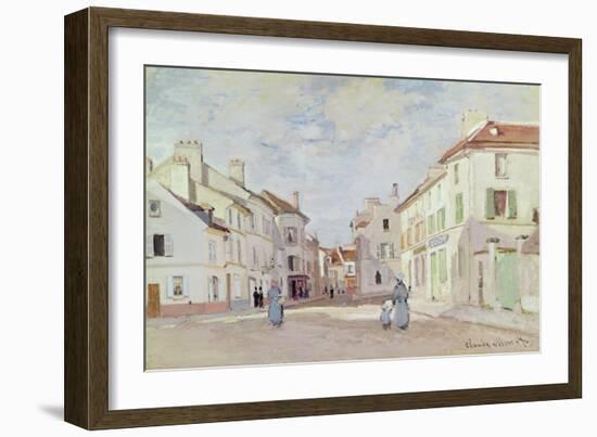 Rue De La Chaussee at Argenteuil-Claude Monet-Framed Giclee Print