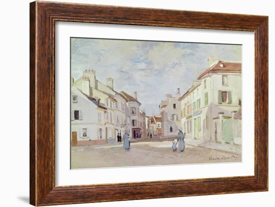 Rue De La Chaussee at Argenteuil-Claude Monet-Framed Giclee Print