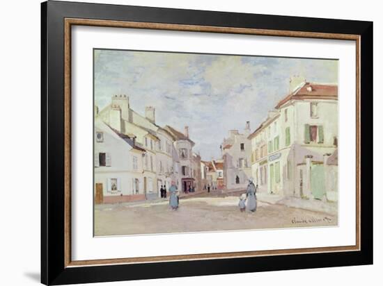 Rue De La Chaussee at Argenteuil-Claude Monet-Framed Giclee Print