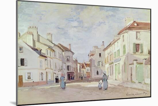 Rue De La Chaussee at Argenteuil-Claude Monet-Mounted Giclee Print