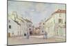 Rue De La Chaussee at Argenteuil-Claude Monet-Mounted Giclee Print