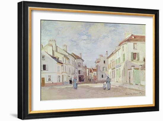 Rue De La Chaussee at Argenteuil-Claude Monet-Framed Giclee Print