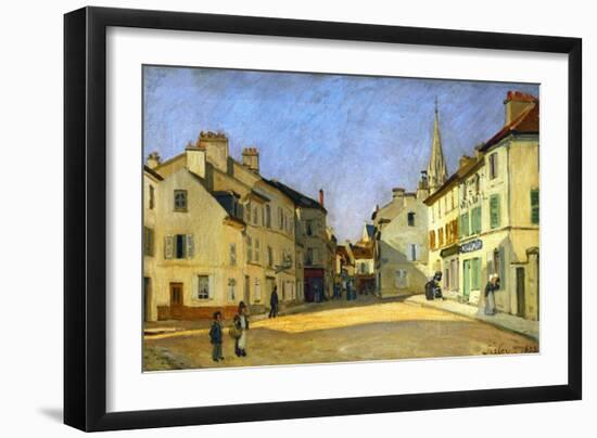 Rue De La Chaussee in Argenteuil, 1872-Alfred Sisley-Framed Giclee Print