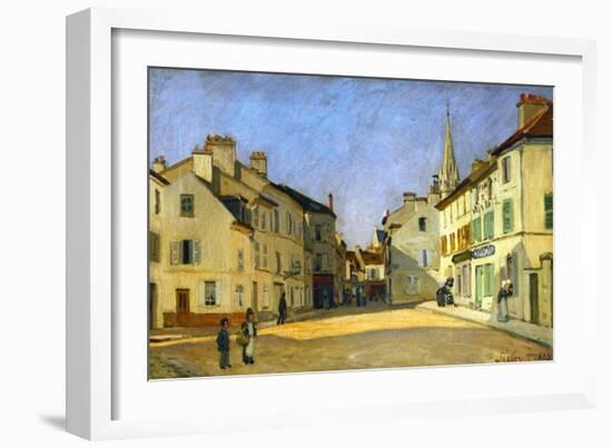 Rue De La Chaussee in Argenteuil, 1872-Alfred Sisley-Framed Giclee Print