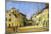 Rue De La Chaussee in Argenteuil, 1872-Alfred Sisley-Mounted Giclee Print