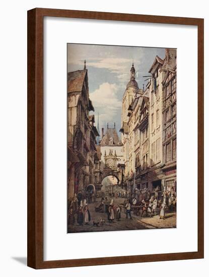 'Rue De La Grosse Horloge, Rouen', 1821-Henry Edridge-Framed Giclee Print