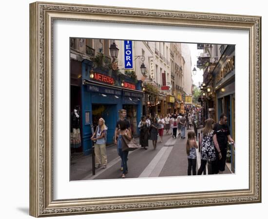 Rue De La Huchette, Quartier Latin, Paris, France, Europe-Pitamitz Sergio-Framed Photographic Print