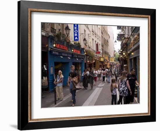 Rue De La Huchette, Quartier Latin, Paris, France, Europe-Pitamitz Sergio-Framed Photographic Print