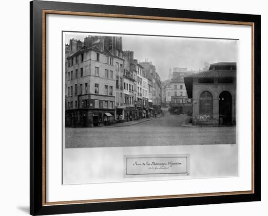 Rue De La Montagne Sainte-Genevieve, (From Place Maubert) Paris 1858-78-Charles Marville-Framed Giclee Print