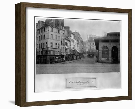 Rue De La Montagne Sainte-Genevieve, (From Place Maubert) Paris 1858-78-Charles Marville-Framed Giclee Print