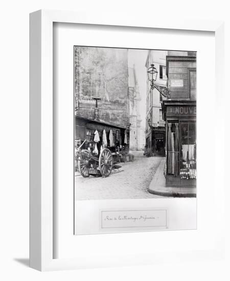 Rue de La Montagne Sainte-Genevieve, Paris, 1858-78-Charles Marville-Framed Giclee Print