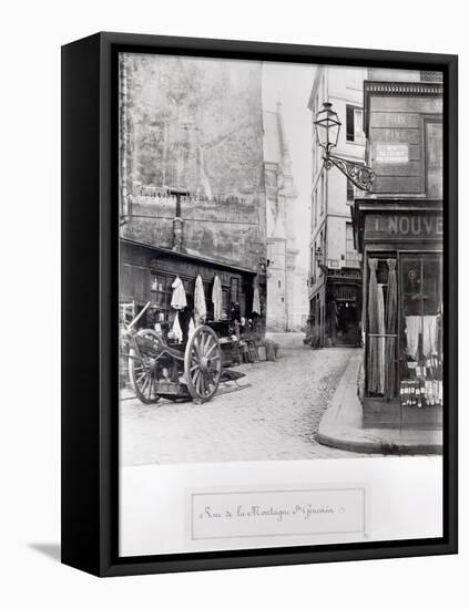 Rue de La Montagne Sainte-Genevieve, Paris, 1858-78-Charles Marville-Framed Premier Image Canvas