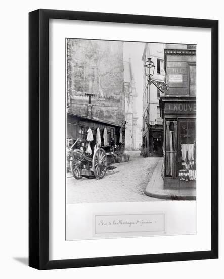 Rue de La Montagne Sainte-Genevieve, Paris, 1858-78-Charles Marville-Framed Giclee Print