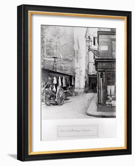 Rue de La Montagne Sainte-Genevieve, Paris, 1858-78-Charles Marville-Framed Giclee Print