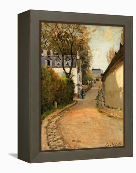 Rue De La Princesse, Louveciennes, Looking North, C.1873 (Oil on Canvas)-Alfred Sisley-Framed Premier Image Canvas