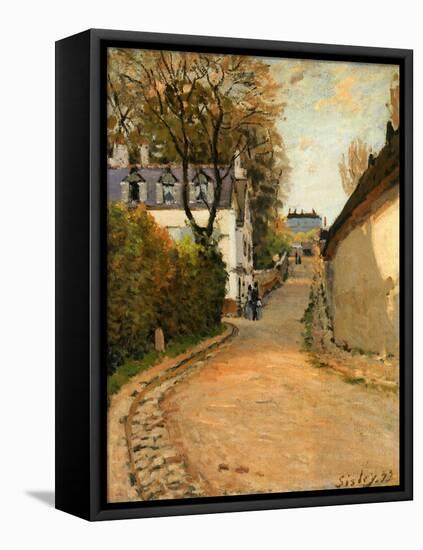 Rue De La Princesse, Louveciennes, Looking North, C.1873 (Oil on Canvas)-Alfred Sisley-Framed Premier Image Canvas