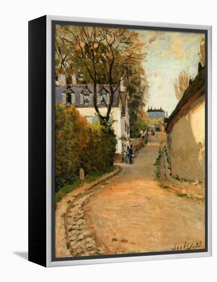 Rue De La Princesse, Louveciennes, Looking North, C.1873 (Oil on Canvas)-Alfred Sisley-Framed Premier Image Canvas