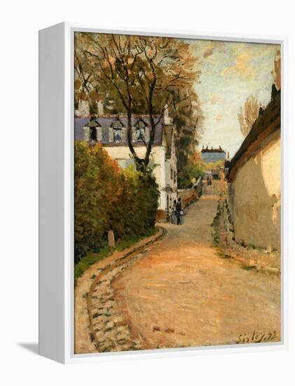 Rue De La Princesse, Louveciennes, Looking North, C.1873 (Oil on Canvas)-Alfred Sisley-Framed Premier Image Canvas