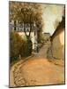 Rue De La Princesse, Louveciennes, Looking North, C.1873 (Oil on Canvas)-Alfred Sisley-Mounted Giclee Print