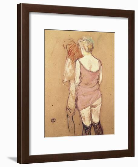 Rue de Moulins: The Medical Inspection-Henri de Toulouse-Lautrec-Framed Giclee Print