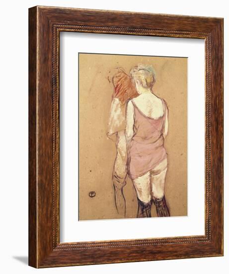 Rue de Moulins: The Medical Inspection-Henri de Toulouse-Lautrec-Framed Giclee Print