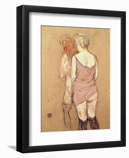 Rue de Moulins: The Medical Inspection-Henri de Toulouse-Lautrec-Framed Giclee Print