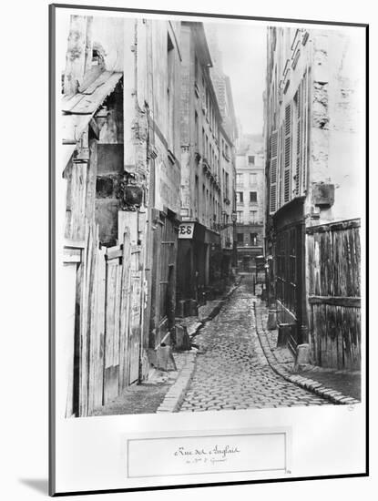 Rue Des Anglais, from Boulevard Saint-Germain, Paris, 1858-78-Charles Marville-Mounted Giclee Print