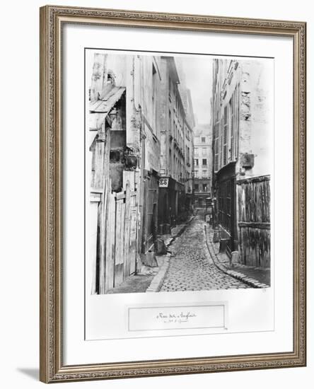 Rue Des Anglais, from Boulevard Saint-Germain, Paris, 1858-78-Charles Marville-Framed Giclee Print