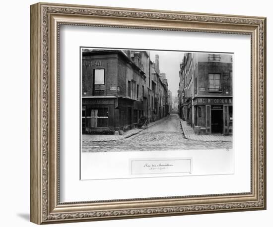 Rue Des Bernardins from Quai De La Tournelle, Paris Between 1858-78-Charles Marville-Framed Giclee Print
