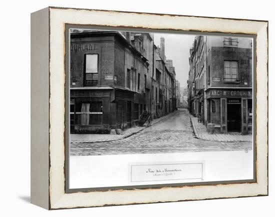 Rue Des Bernardins from Quai De La Tournelle, Paris Between 1858-78-Charles Marville-Framed Premier Image Canvas