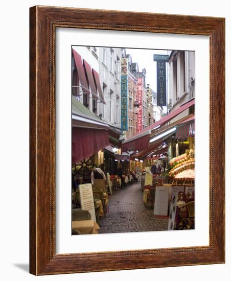 Rue Des Bouchers, Near Grand Place, Brussels, Belgium, Europe-Ethel Davies-Framed Photographic Print