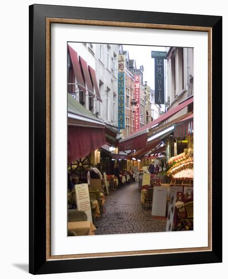 Rue Des Bouchers, Near Grand Place, Brussels, Belgium, Europe-Ethel Davies-Framed Photographic Print