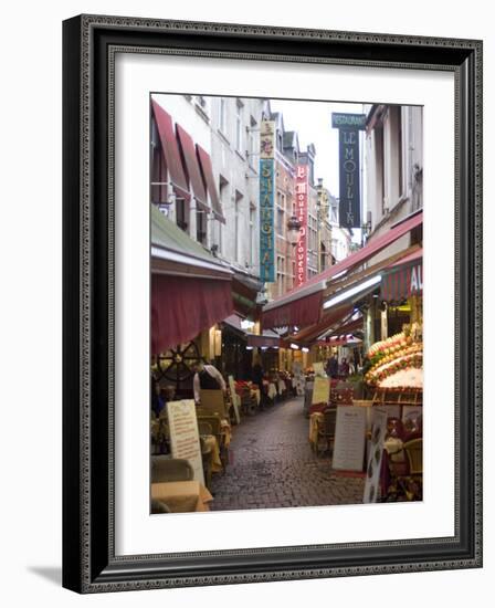 Rue Des Bouchers, Near Grand Place, Brussels, Belgium, Europe-Ethel Davies-Framed Photographic Print