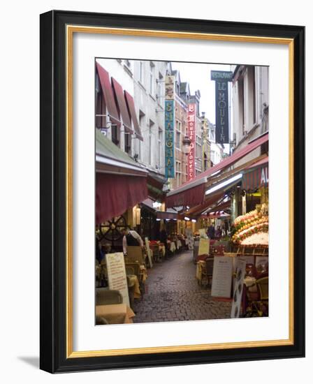 Rue Des Bouchers, Near Grand Place, Brussels, Belgium, Europe-Ethel Davies-Framed Photographic Print