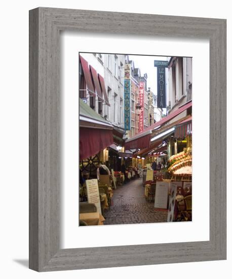 Rue Des Bouchers, Near Grand Place, Brussels, Belgium, Europe-Ethel Davies-Framed Photographic Print