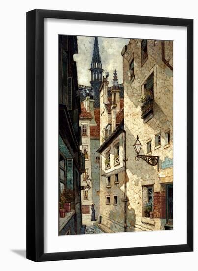 Rue Des Chartres, Old Paris, 1878-Edwin Deakin-Framed Giclee Print