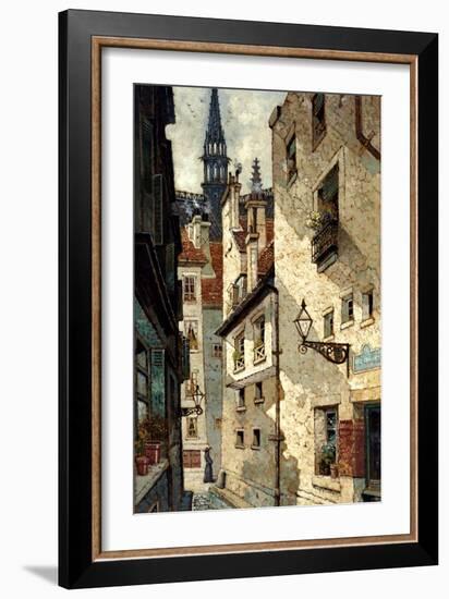 Rue Des Chartres, Old Paris, 1878-Edwin Deakin-Framed Giclee Print