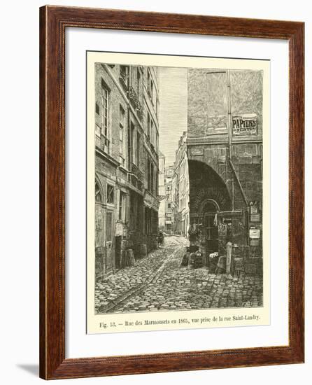 Rue Des Marmousets En 1865, Vue Prise De La Rue Saint-Landry-null-Framed Giclee Print