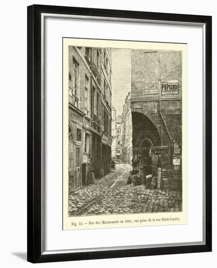 Rue Des Marmousets En 1865, Vue Prise De La Rue Saint-Landry-null-Framed Giclee Print