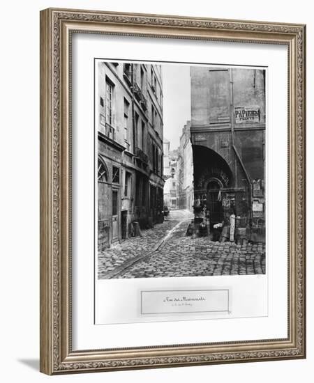 Rue Des Marmousets, from Rue Saint-Landry, Paris, 1858-78-Charles Marville-Framed Giclee Print