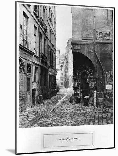 Rue Des Marmousets, from Rue Saint-Landry, Paris, 1858-78-Charles Marville-Mounted Giclee Print