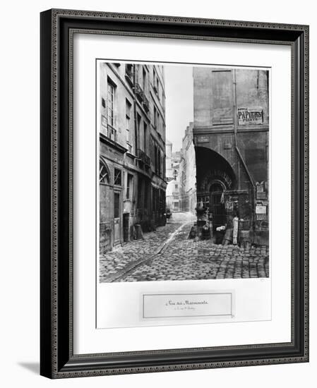 Rue Des Marmousets, from Rue Saint-Landry, Paris, 1858-78-Charles Marville-Framed Giclee Print