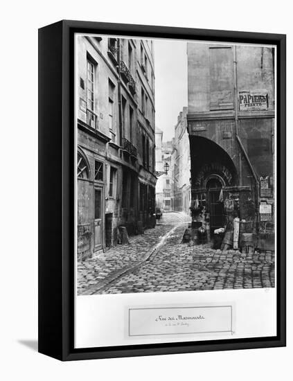 Rue Des Marmousets, from Rue Saint-Landry, Paris, 1858-78-Charles Marville-Framed Premier Image Canvas